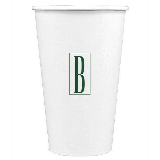 Contempo Monogram Paper Coffee Cups